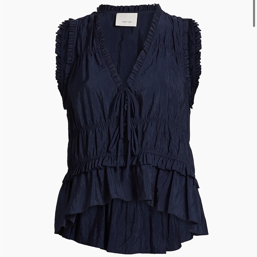 cinq a sept Navy Blue Women's Top
